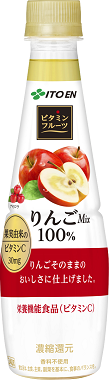 ビタミンフルーツ りんごMix 100％ PET 340g