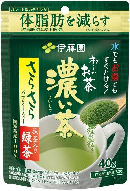 お～いお茶 濃い茶 さらさら抹茶入り緑茶 40g | 商品情報