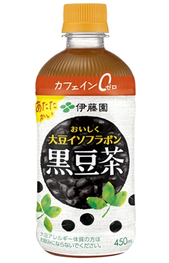 おいしく大豆イソフラボン黒豆茶 ホットPET 450ml