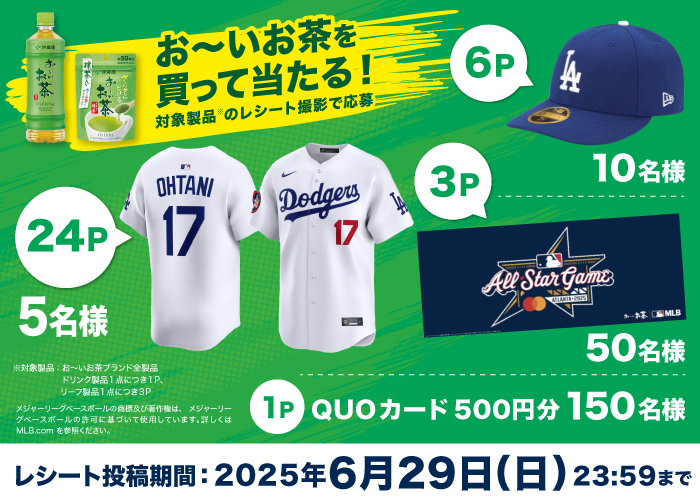 大谷翔平選手応援グッズなどが当たる!キャンペーン